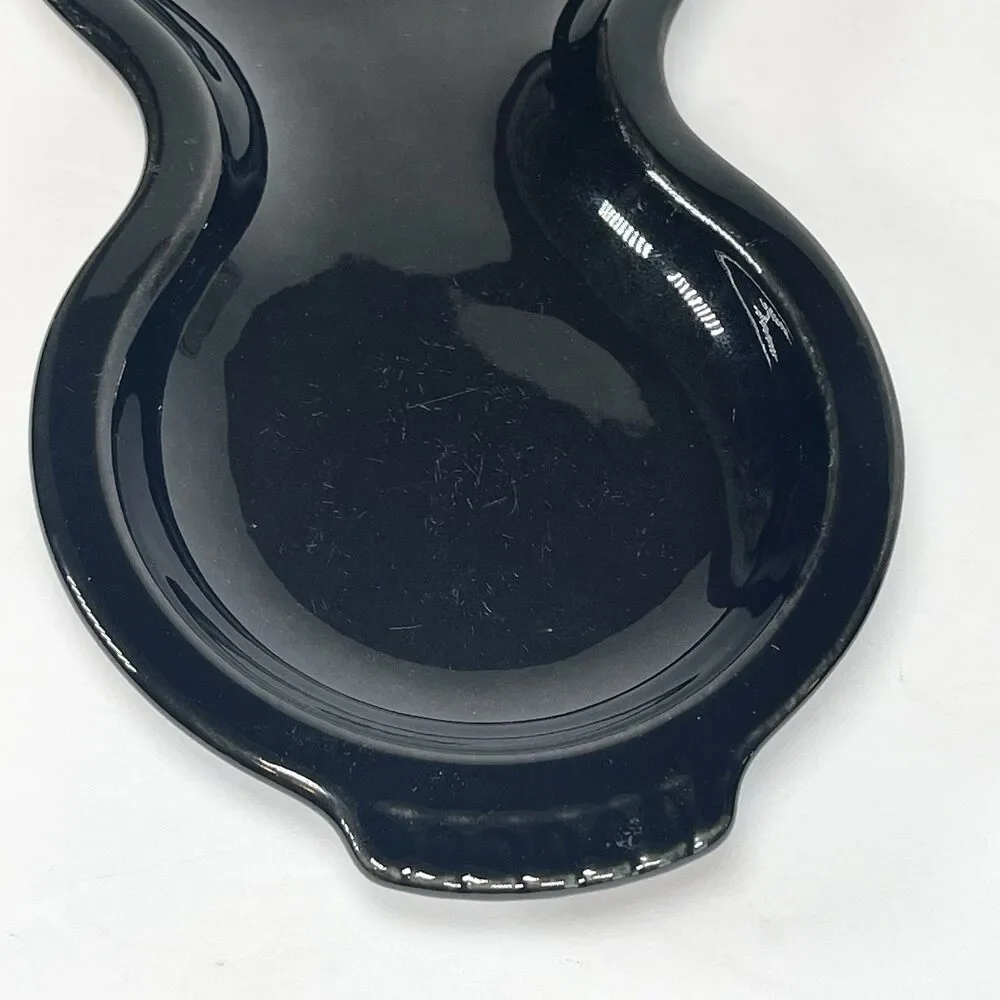 Homer Laughlin Fiesta USA Black Creamer & Underplate Tray Dish Fiesta ware